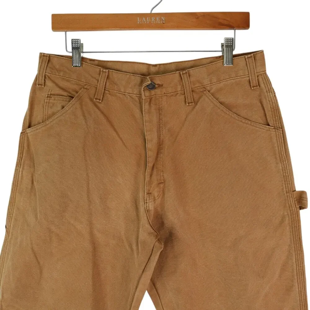 Dickies Carpenter Pants Mens 34x30 Brown Canvas Workwear‎ Utility Patina Rugged